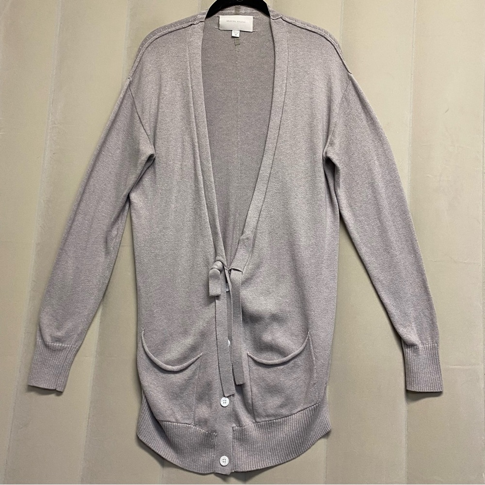 Brochu Walker Women’s Sweater Cardigan Medium Cotton Cashmere Quiet Luxury